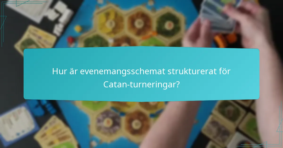 När är schemalagda pauser under Catan-turneringar?