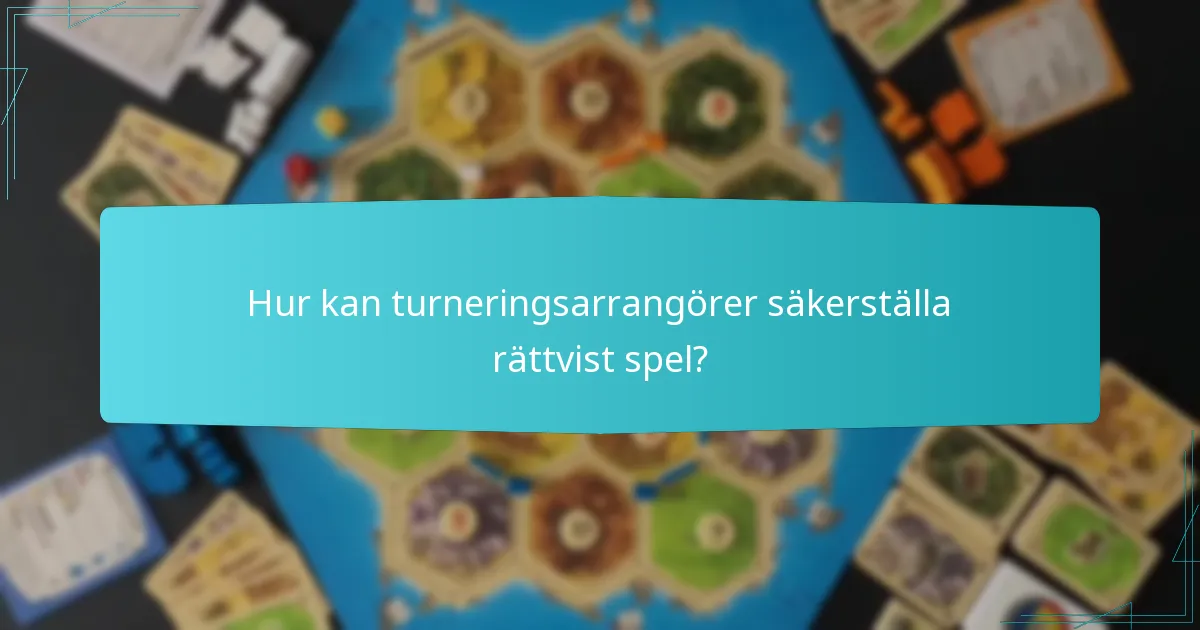 Hur kan turneringsarrangörer säkerställa rättvist spel?