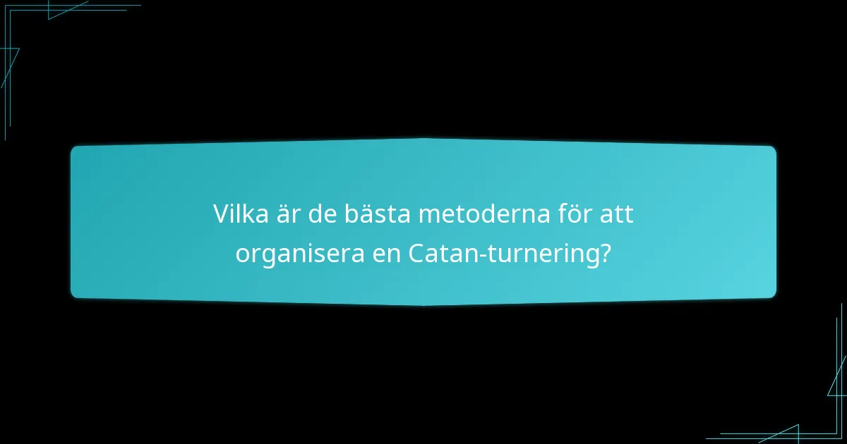Vilka poängsystem används i Catan-turneringar?