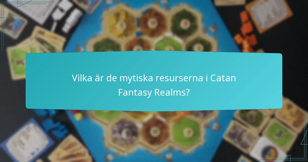 Vilka spelarroller finns tillgängliga i Catan Fantasy Realms?